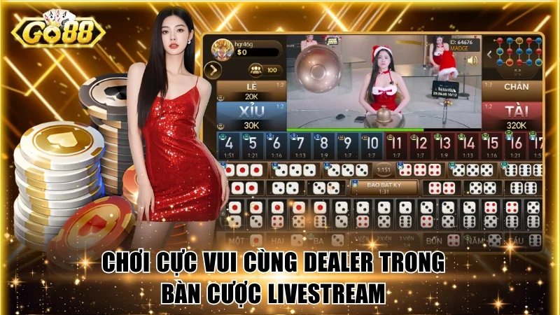 Chơi cực vui cùng dealer trong bàn cược livestream
